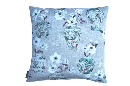 Deko-Kissen - BL ca. 45x45 cm, Blau gemustert