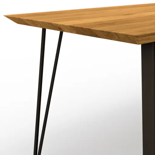 Esstisch Savannah - LBH ca. 180x90x78 cm, Wildeiche massiv, natur geölt