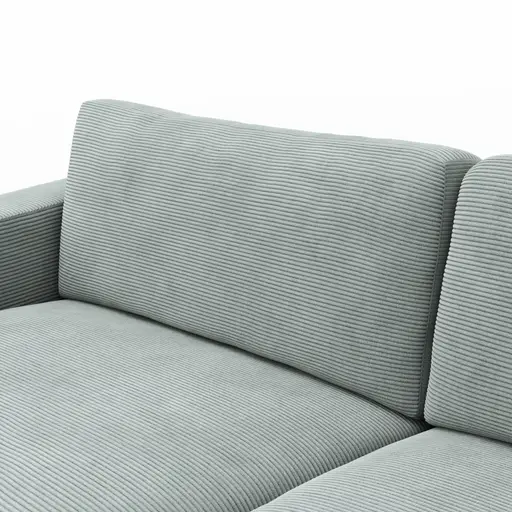 Sofa Juni - 3-Sitzer, Cord, Hellblau