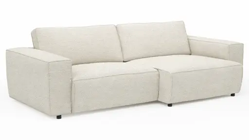 Sofa Lilaia - 1,5-Sitzer XL mit 1,5-Sitzer XL Tief, Stoff, Creme