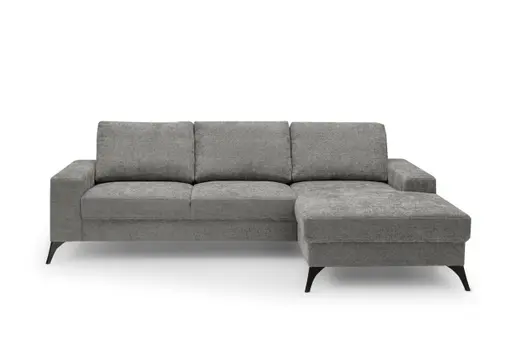 Ecksofa - 2-Sitzer, Ecke rechts, Stoff, Anthrazit