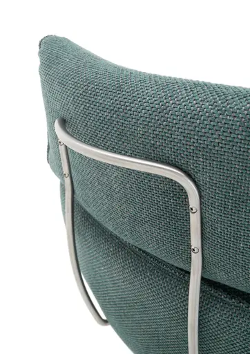 Armlehnstuhl MASHA - drehbar, Stoff, Petrol