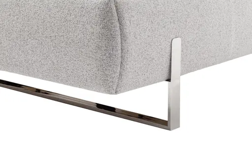 Polsterbett - Liegefläche ca. 180x200 cm, Stoff, Hellgrau