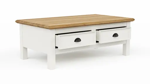 Couchtisch Louisiana - LBH ca. 70x120x45 cm, Weiß