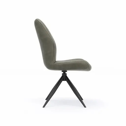 Stuhl Dalyan - drehbar, Stoff, Grau