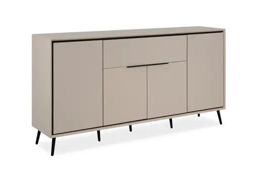 Sideboard - B ca. 175 cm, Sand, Schwarz