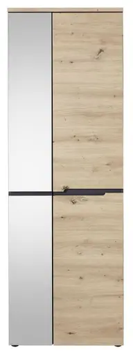 Garderobenschrank - Eiche Dekor, Graphit