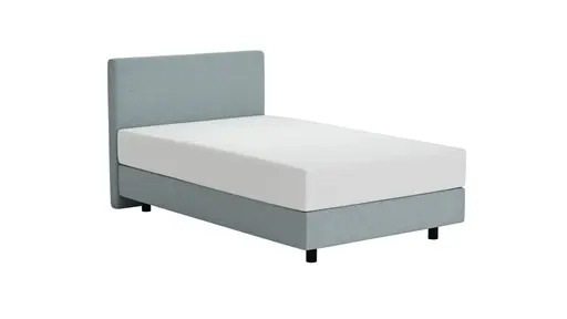 Boxspringbett Valencia - Liegefläche ca. 120x200 cm, Stoff, Hellblau