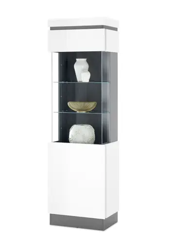 Vitrine - Alpinweiß, Anthrazit