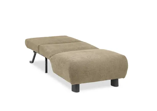 Faltsessel EBBY - ohne Armlehne inkl. Schlaffunktion, Stoff, Braun