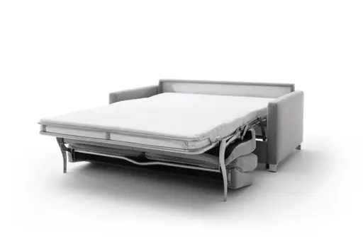 Sofa Nuoro - 2,5-Sitzer inkl. Schlaffunktion, Armlehne schmal, Stoff, Grau