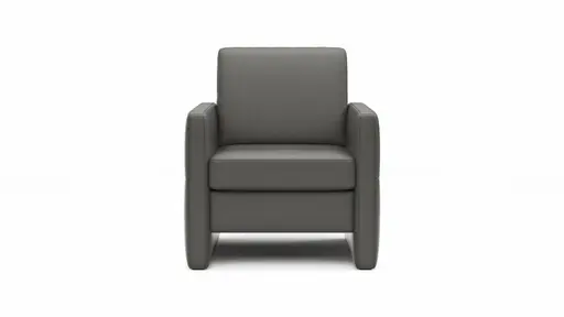 Sessel Arima - Leder, Anthrazit