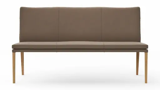 Polsterbank Tuma - Breite ca. 175 cm, Leder, Sand
