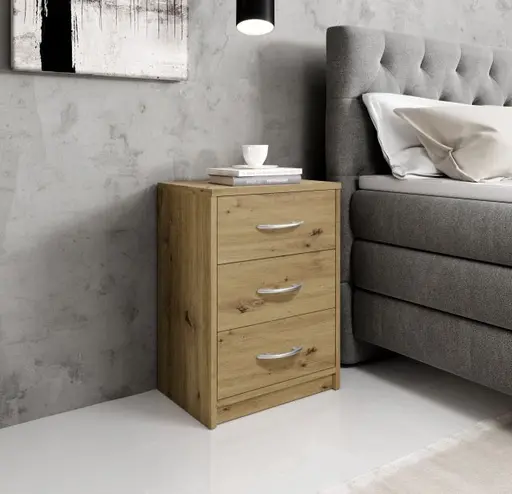 Nachtkommode - Eiche Dekor