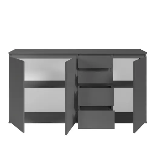 Kommode - B ca. 160 cm, Anthrazit