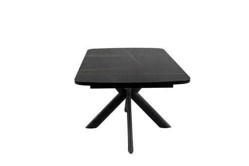 Esstisch MAXIE - ausziehbar, LB ca. 190x98 cm, Glaskeramik, Anthrazit Struktur