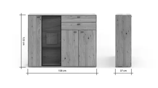Highboard Fibra - Asteiche massiv