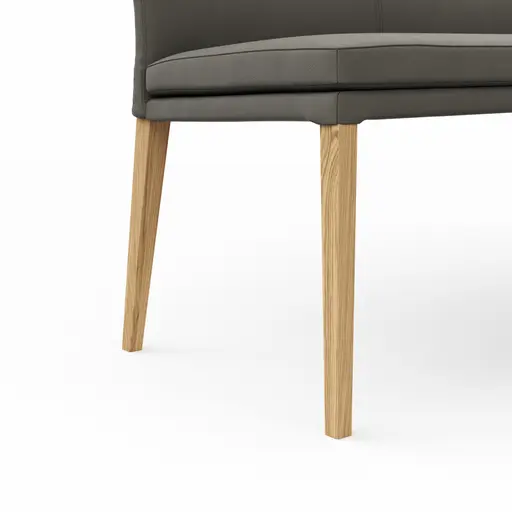 Polsterbank Tuma - Breite ca. 155 cm, Leder, Graubraun