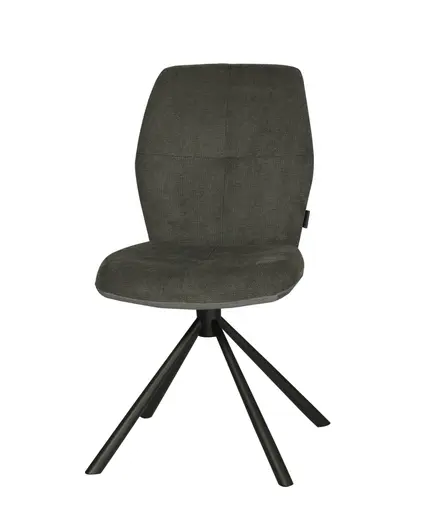 Stuhl MANOA - drehbar, Stoff, Grau