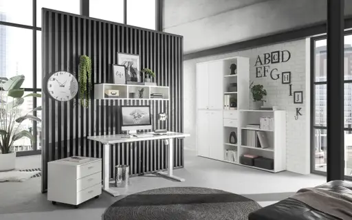 Regalsystem - Weiß matt Lack