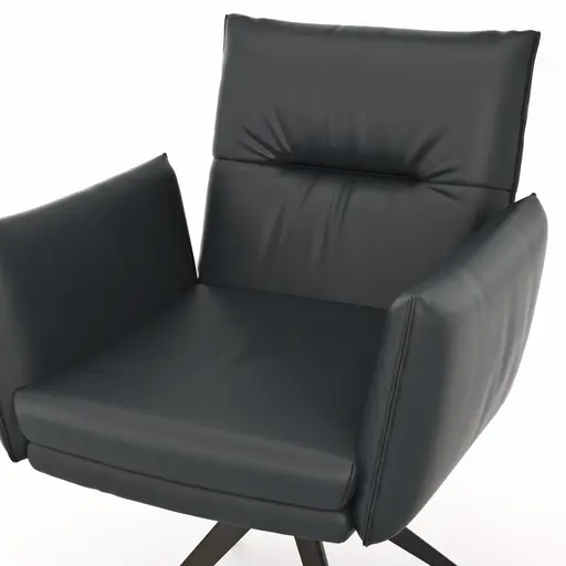 Armlehnstuhl Coscino -  Leder, Schwarz