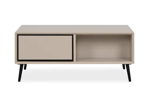 Couchtisch - LB ca. 94x55 cm, Sand, Schwarz