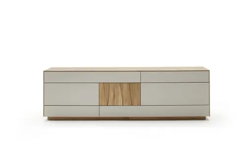Sideboard Mileto - BHT ca. 234x65x46 cm, MDF, Lichtgrau, Naturdesign
