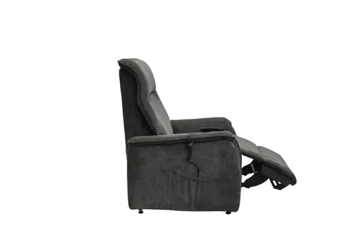 TV-Sessel MIKLAS - Aufstehhilfe, Relaxfunktion, Stoff, Grau