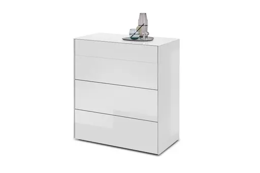 Kommode - B ca. 82 cm, Weiß