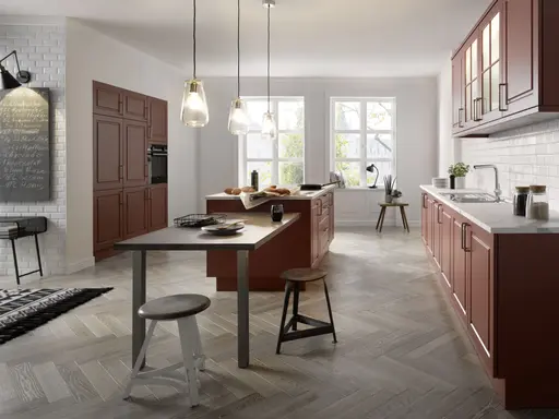 Inselküche 56.180 GL 11 519, Indischrot samtmatt