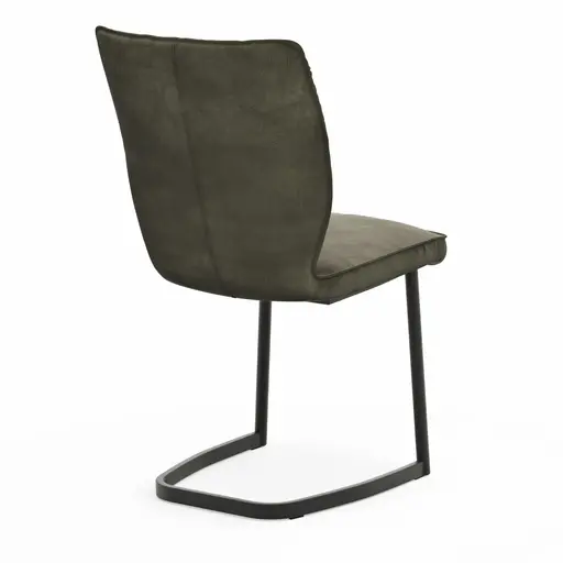 Freischwinger Westmore - Stoff, Dunkelgrün