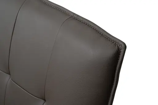 Armlehnstuhl MARCELLA - drehbar, Leder, Dunkelbraun