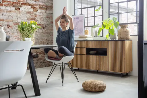 Stuhl Tooon - Kunststoffschale, Weiß, Gestell Holz