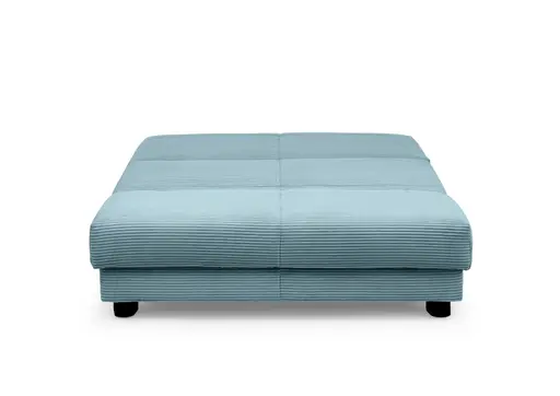  Schlafsofa EASY Optik A - 2-Sitzer ohne Armlehne, 140 cm inkl. Schlaffunktion, Cord, Türkis