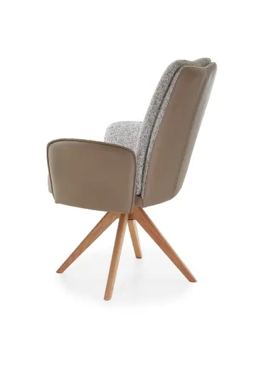 Armlehnstuhl - drehbar, Stoffkombination, Creme, Taupe