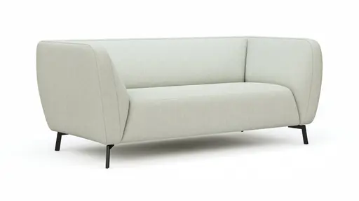 Sofa Morela - 2-Sitzer, Stoff, Hellgrau