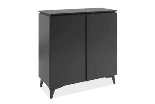 Kommode - B ca. 88 cm, Schiefer Nachbildung, Anthrazit 