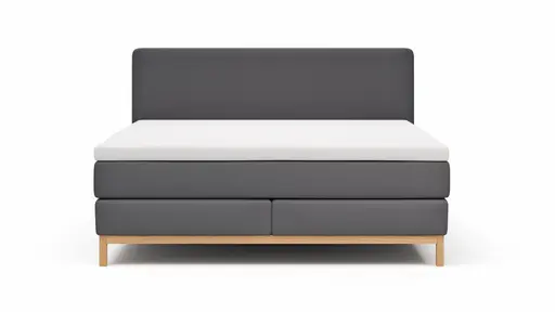 Boxspringbett Odense - Liegefläche ca. 180x200 cm, Stoff, Anthrazit