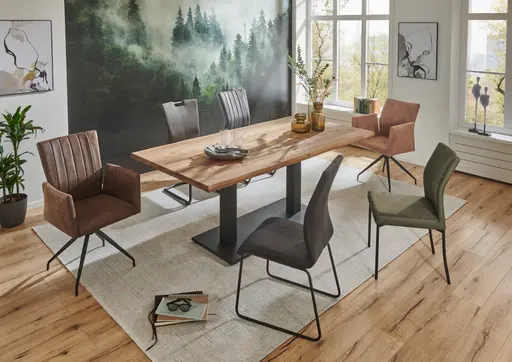 Freischwinger - Stoff, Hellgrau