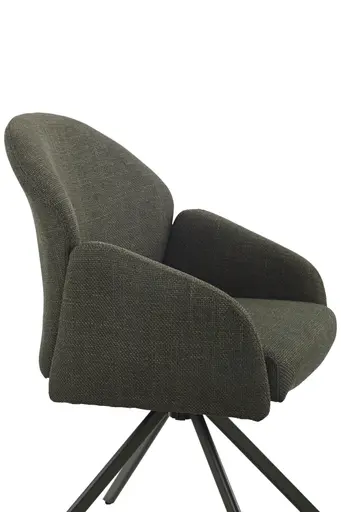 Armlehnstuhl - drehbar, Stoff, Grün