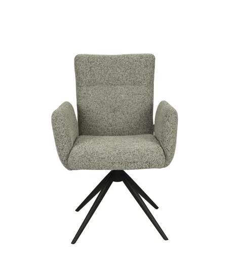 Armlehnstuhl MYLENE - drehbar, Stoff, Schlamm