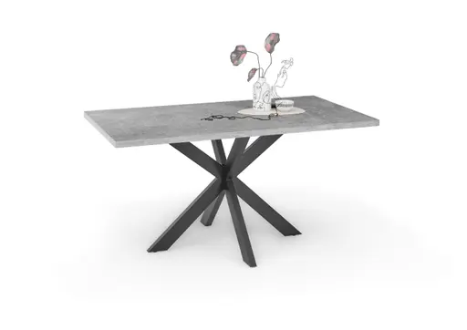 Esstisch - LB ca. 160x90 cm, Graphit, Schwarz
