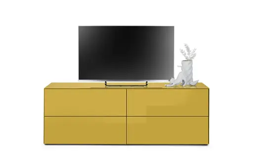 Lowboard - B ca. 181 cm, Goldgelb