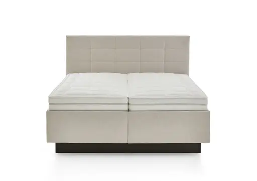 Polsterbett - Liegefläche ca. 180x200 cm, Stoff, Creme