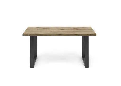 Esstisch - LB ca. 160x90 cm, Viking Eiche, Schwarz