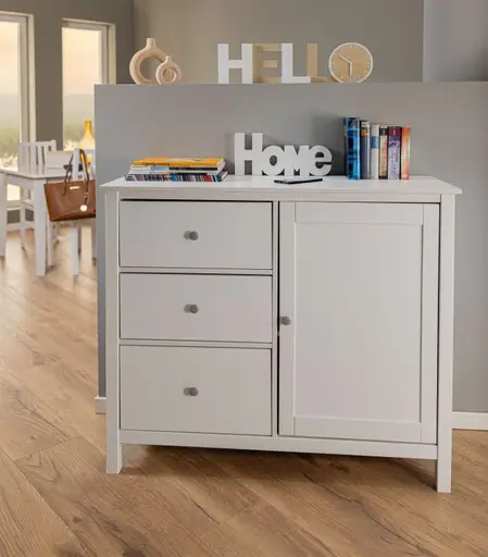 Kommode - B ca. 110 cm, Weiß