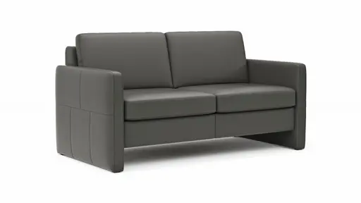 Sofa Arima - 2-Sitzer, Leder, Anthrazit