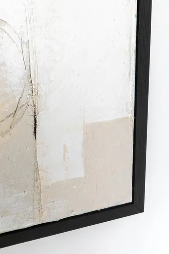 Gerahmtes Bild - LB ca. 120x160 cm, Grau, Blau