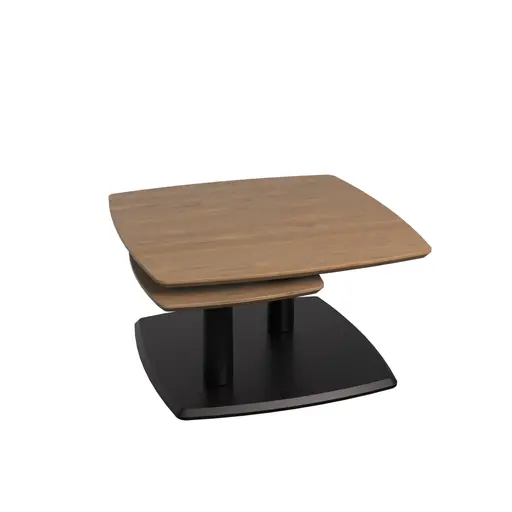 Couchtisch - LBH. ca. 76x76x43+38 cm, Wildeiche furniert