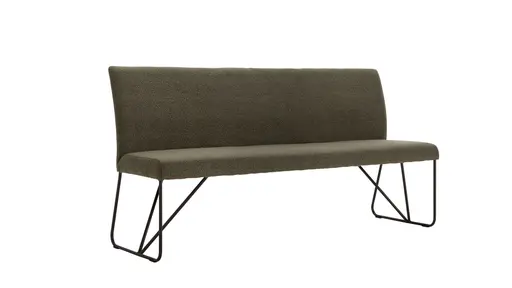 Bank Nashville - Breite ca. 180 cm, Stoff, Olivgrün